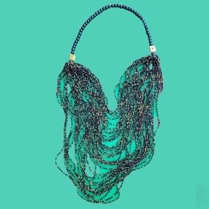 Bohemian Retro Ethnic Style Multi-layer  Beaded long Necklace